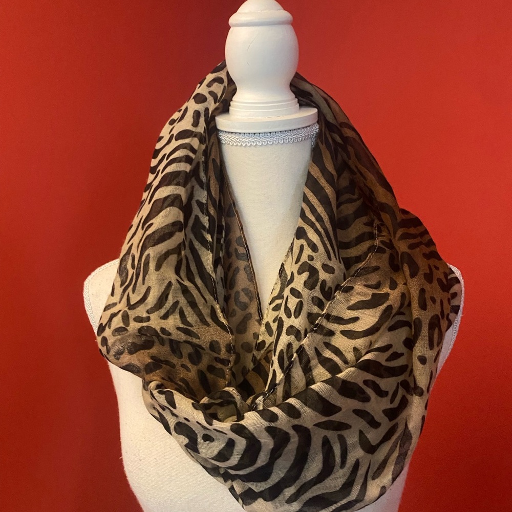 Leopard print xfinity scarf